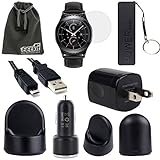 EEEKit 5in1 Travel Kit for Samsung Gear S2 SmartwatchWireless ChargerTempered Glass Screen ProtectorWall Charg