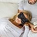 Swanwick 100% Pure Silk Eye Mask for Sleeping – Oversized Luxury Eye Mask to Banish Light for Traveling, Meditation, Afternoon Naps, Shift Workers (Black)