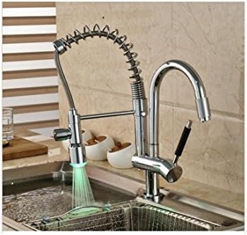 BL- Single Handle Bathroom Kitchen Swivel Mixer Faucet Deck Mount Nickel Brushed Kitchen Washing Taps