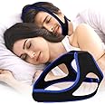 Chin Strap for Snoring, Adjustable Anti Snoring Devices, Breathable Stop Snoring Chin Strap Snoring Solution for CPAP Users, Snore Reducing Aid to Keep Mouth Closed for Men and Women Chin Mask