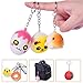 LEEHUR 20Pcs Slow Rising Squishies Keychain Kawaii Squishy Pack Party Favor Random Squeeze Funny Stress Relief Toys for Kids Gift School Prizes Supplies Classroom Rewards