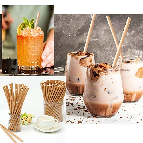 LYTIVAGEN 400 Stück Papier Trinkhalme Biologisch Abbaubare Trinkhalme Natur Kraftpapier Strohhalme Einweg Strohhalme für… – Bild 6