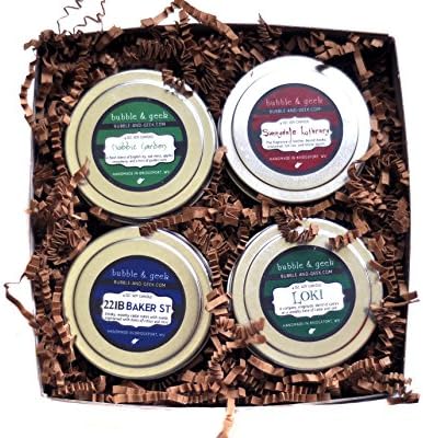 Bubble and Geek Best Sellers Scented Soy Candle Tin Gift Set