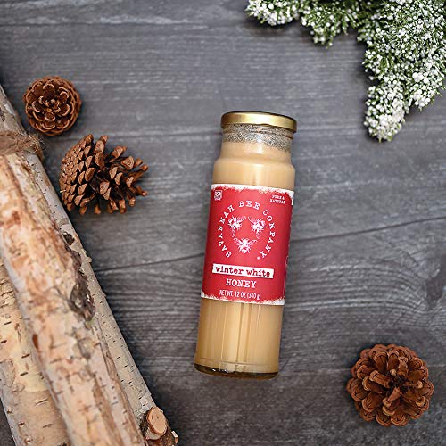 Savannah Bee Winter White Honey in 12 oz Tower Jar - Thumbnail 5