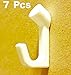 KUDOS.JP Plastic Push Pins Hooks White (7 Pieces)