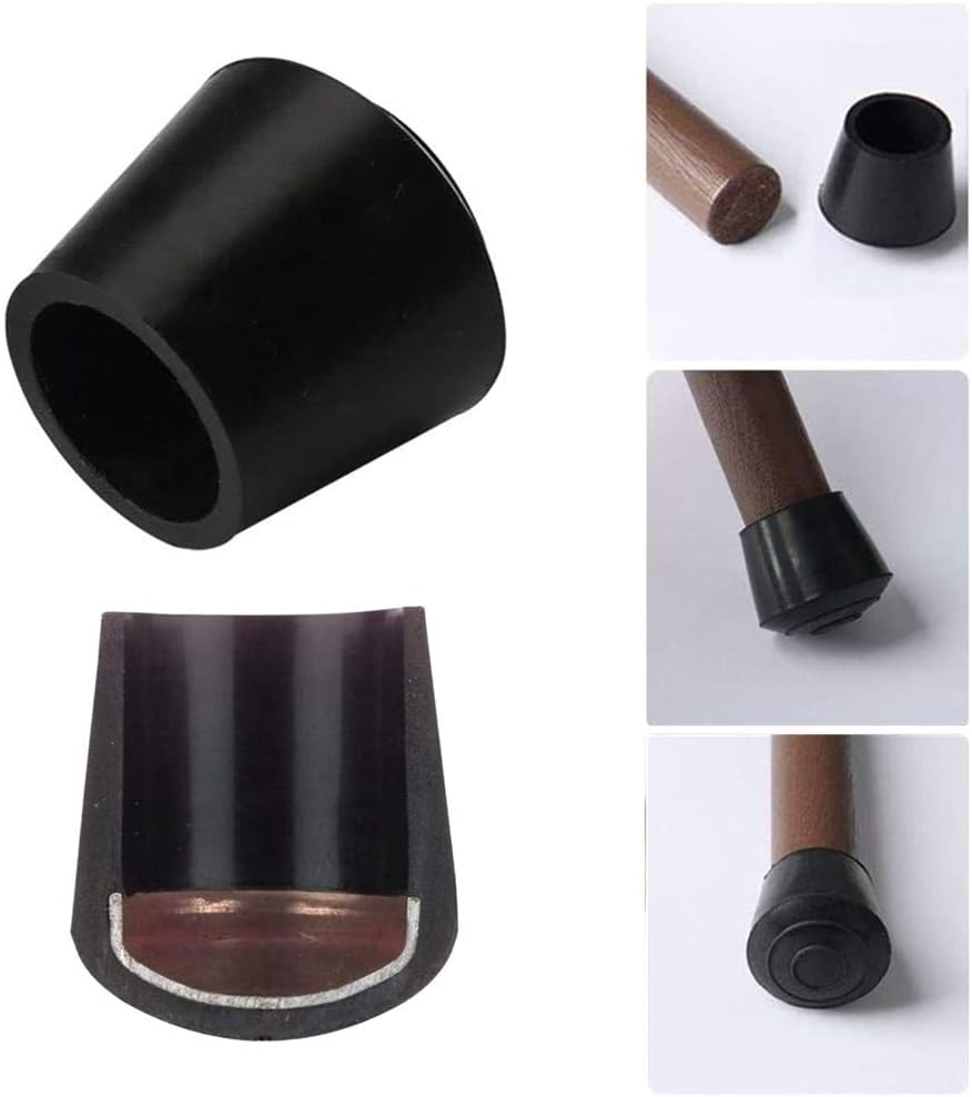 16 Pcs Chair Leg Tips Caps 16mm AntiSlip Rubber Chair Ferrule Table Feet Protector Chair Leg
