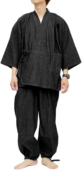 Amazon アールイー Re デニム 作務衣 メンズ 大きいサイズ カジュアル 和装 ルームウェア さむえ 甚平 通販