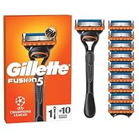 Gillette Fusion5 Razor for Men, 1 Gillette Razor, 10 Blade Refills