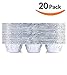 DOBI Muffin Pans (20 Pack) - Disposable Aluminum Foil 6-Cup Cupcake Pans, Standard Size. Classic Muffin Tin Size for Baking Cupcakes, Muffins and Mini Quiches