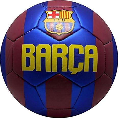 Barca Balón de fútbol de piel tamaño 5, color rojo/azul: Amazon.es ...