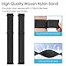 Fintie Band Compatible with Galaxy Watch 46mm / Gear S3 Frontier Classic Smartwatch, 22mm Lightweight Breathable Nylon Replacement Sport Loop Wrist Strap for Men Women - Black [Small]