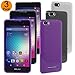 BLU Advance 5.0 HD Case,BLU Dash X2 Case,[3 Pack] ATLY(TM) [Black][Clear][Purple] Soft TPU case From BLU Advance 5.0 HD (A050) / BLU Dash X2 (D110U)