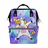 Dab Unicorn Backpack for Girls Large Cute School Backpack Galaxy Bookbag Wide Open Doctor Style Casual Backpacks Canvas 11