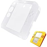 KEUYE Compatible with 2DS Case Soft Silicone Shell White | Shock-Absorbing,Anti-Scratch Carrying Case Compatible with nintendo 2ds Accessories