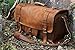 HLC 20 Inch Vintage Leather Duffel Travel Overnight Weekend Leather Bag for Men