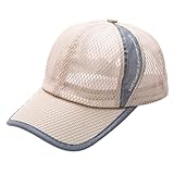 Voberry Men and Women Snapback Baseball Cap Outdoor Sports Mesh Hat (Khaki)