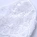 Women's Lace Floral Bralette Bra Bustier Crop Top Cami Unpadded Tank (US L, White)