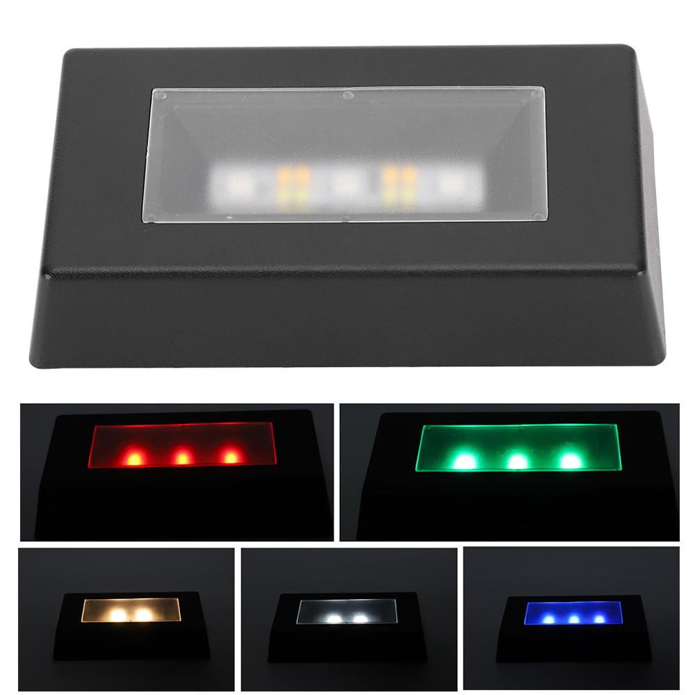Pilipane 7 Color LED Display Base, Color Changing Light Stand Crystal Display Stand with USB Cable for Statues Jewelry, Personalised 3D Crystal Display Base for Crystals Glass Art