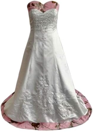 pink camo wedding dress