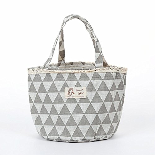Hot sale!Todaies Thermal Insulated Lunch Box Tote Cooler Bag Bento Pouch Lunch Container (17cm13cm17cm, Gray)