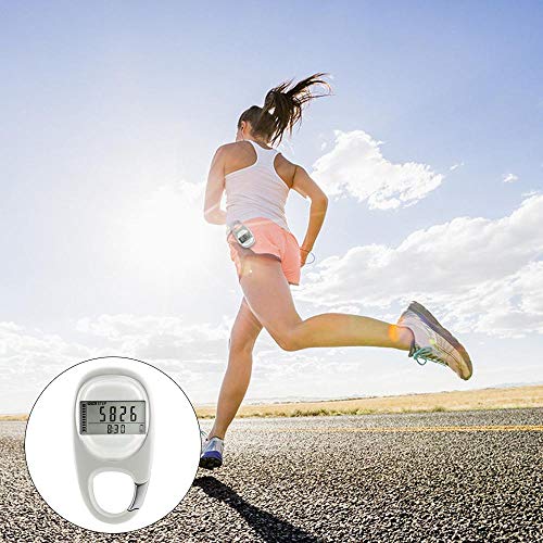 Auoker 3D Digital Pedometer, Simple Pedometer for Walking with Carabiner Clip, Accurately Track Steps and Miles/Km Calories Burned & Activity Time 7 Days Memory, LCD Step Counter for Men, Women