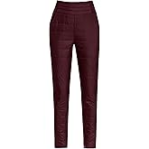 ATOFY Womens Down Pants Winter Warm Elastic High Waist Quilted Ultralight Puffy Snow Ski Pants Trousers