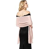 Light Pink Shawl, Chiffon Shawls and Wraps Soft Chiffon Scarve Silky Bridal Pink Scarf, Elegant Sheer Shawls for Evening Dresses Women Wedding Party Bridesmaid Gifts