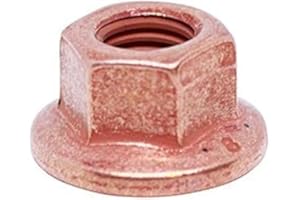BEL-METRIC (12pcs) BelMetric M7X1.0 Metric Copper Plated Exhaust Flange Locking Nut, Class 10 Hardened Steel for High Heat NCF7X11