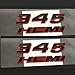 Yoaoo 2x OEM Red Frame 345 HEMI Emblem Badges Alloy 3d Logo for HEMI Dodge Challenger Chrysle 300c Red Line