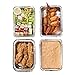 XIAFEI 2LB Takeout Foil Pans with Lids(50 Pack), Recyclable Food Storage,Disposable Aluminum Foil for Catering Party Meal Prep Freezer Drip Pans BBQ Potluck Holidays- 8.26