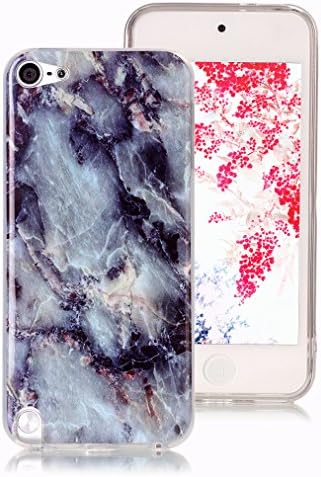 Marble Case for iPod Touch 5, iPod Touch 6 Case, Ronger Gel TPU Silicone Case Ultra Thin Flexible Cover with Stone Pattern for iPod Touch 5 /6 Case, Gray
