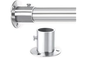304 stainless steelCloset Rod, Heavy Duty Closet Rod, 32mm (1-1/4") Dia. with 2 flange sockets(1 Rod) (39inch)