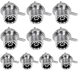 CESS Connector UHF Female SO239 Jack Bulkhead Panel/Chassis Mount - UHF Socket (10 Pack)