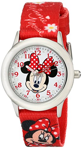 Disney Kids' W001917 Minnie Mouse Analog Display Analog Quartz Red Watch Disney Kids' W001917 Minnie Mouse Analog Display Analog Quartz Red Watch