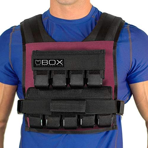 Box 45 Lb Weighted Vest for Crossfit and Gym Bodyweight Training - Made in USA