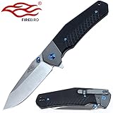 Knife F7491-BK by Ganzo G7491 Firebird Pocket Folding Hunting Knife G-10 Handle SS Blade