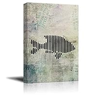 Canvas Wall Art Abstract Animal Lines Art Canvas Prints Home Artwork Decoration for Living Room,Bedroom - 12x18 inches