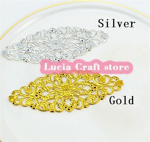 12pcs/lot 35x80mm Long Metal Jewelry Decorate DIY Cosplay Accessories (Gold)