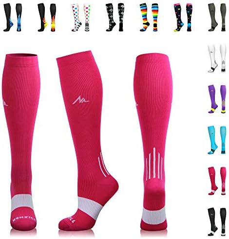 NEWZILL Compression Socks (20-30Mmhg) For Men & Women - Stockings For Running, Medical, Athletic, Edema, Diabetic, Varicose Veins, Travel, Pregnancy, Shin Splints.