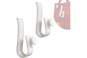 TEYOUYI Hooks Accessories for Bogg Bags, Insert charm Cutie Cup Holder connector key Holder Mask Holder,2PCS White