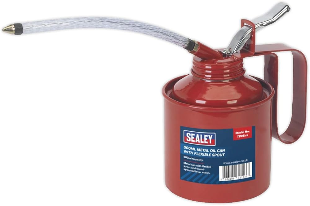 Sealey TP05 Flexible Spout Metal Oil Can 500ml