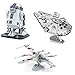 Fascinations Metal Earth ICONX 3D Metal Model Kits Star Wars Set of 3 Millennium Falcon - R2-D2 - X-Wing Starfighter