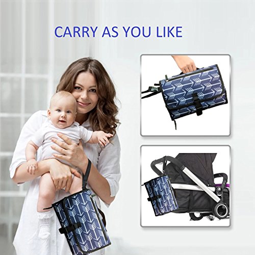 image for Diaper Clutch Portable Changing Pad - Stylish Hygiene Kit, Waterproof 