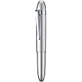 Hongdian M1 Fountain Pen Extra Fine Nib, Silver & Submarine Shape Aluminium Short Mini Pocket Travel Pen
