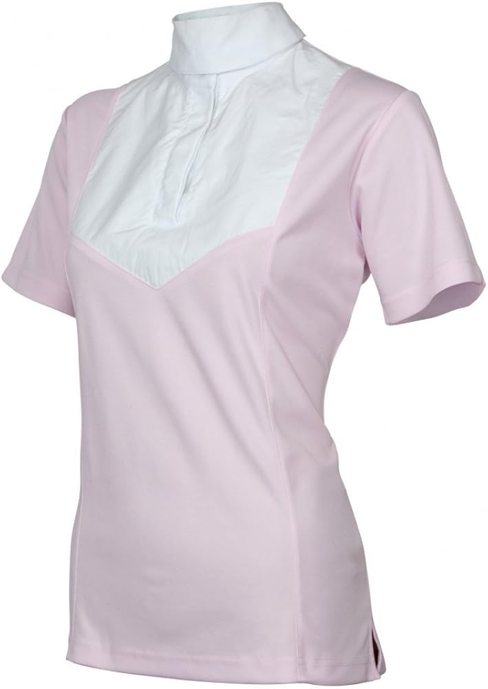 Shires Equestrian Ladies Short Sleeve Stock Shirt Pink XX Small Amazon