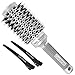 Guckmall SUPRENT Nano Thermal Ceramic & Ionic Round Barrel Hair Brush with Boar Bristle, for Curling &Straightening Hair Drying, Styling Hair Drying,Adding Volume & Shine.