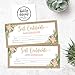 Hadley Designs 25 4x9 Blank Gift Certificate Cards Vouchers For Holiday, Birthday, Small Business, Restaurant, Spa Beauty Makeup Hair Salon, Wedding Bridal (Rustic Floral)