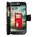 Cellularvilla Wallet Case for LG Optimus L90 Dual D410 Pu Leather Wallet Card Flip Open Pocket Case Cover Pouch (Black Pink Flower)