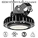 Adiding LED High Bay Warehouse Lighting, 150W (600W HID/HPS equivalent) UFO High Bay Light Fixture Lumileds LED Chips 19500 Lumens 5000K 1-10V Dimmable MeanWell Driver for Garage Workshop DLC UL Black
