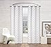 Regal Home Collections 2 Pack Premium Trellis Grommet Curtain Panels - Assorted Colors (Taupe)